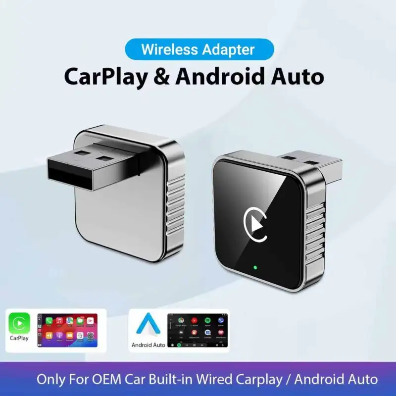 2in1 Wireless CarPlay Adapter Android Auto AI Smart Box Car Intelligent Systems For VW Toyota Nissan Honda Ford Benz - SKU: 3256808473857005