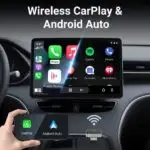 2in1 Wireless CarPlay Adapter Android Auto AI Smart Box Car Intelligent Systems For VW Toyota Nissan Honda Ford Benz - SKU: 3256808473857005