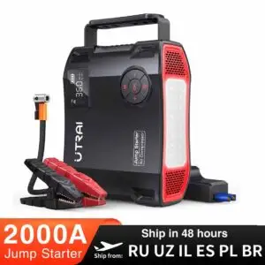 4 In 1 2000A Jump Starter Power Bank 16000mAh 150PSI Air Compressor Tire Pump Portable Charger Car Booster Starting Device