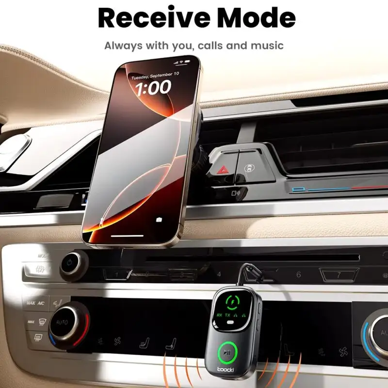 Bluetooth 5.4 Audio Reciever Transmitter RT/TX 2 In 1 Adapter for TV Earphones Cars Flights 3.5mm AUX Bluetooth Dongle