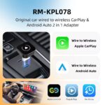 2-in-1 Wireless CarPlay & Android Auto Adapter – AI Smart Box for Wired CarPlay to Wireless CarPlay/Auto Conversion