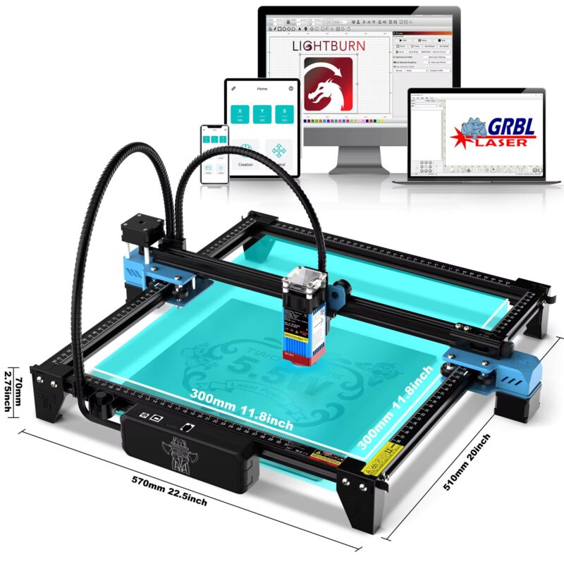 TTS-55 Pro WiFi Laser Engraver 80W CNC Blue Light Laser Engraving & Cutting Machine with Offline Con - SKU: 3256801820957062-2