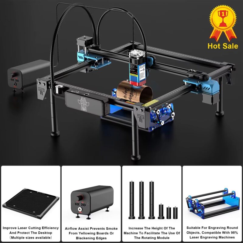 TTS-55 Pro WiFi Laser Engraver 80W CNC Blue Light Laser Engraving & Cutting Machine with Offline Con - SKU: 3256801820957062-2