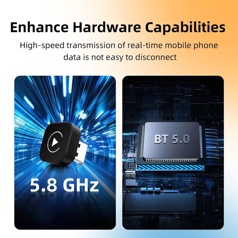 2-in-1 Wireless CarPlay & Android Auto Adapter – AI Smart Box for Wired CarPlay to Wireless CarPlay/Auto Conversion