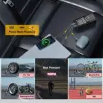 150PSI Smart Air Pump Tire Inflator Portable Air Compressor with Digital Pressure Gauge for Car Bike Motorcycle Ball